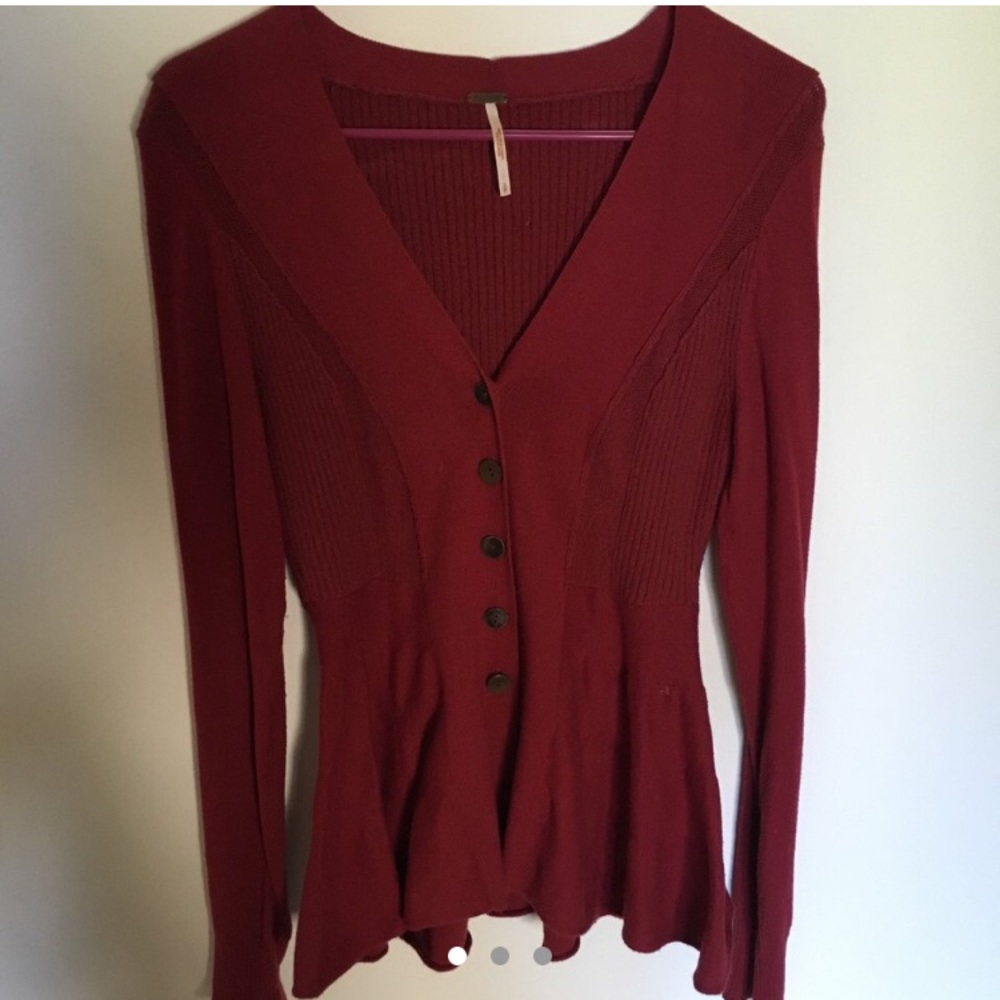 Red Free People sweater